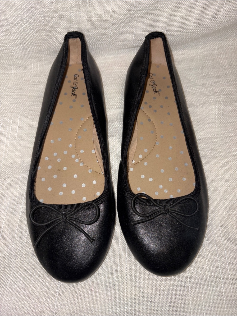 Cat & Jack Black Bow Ballet Flats